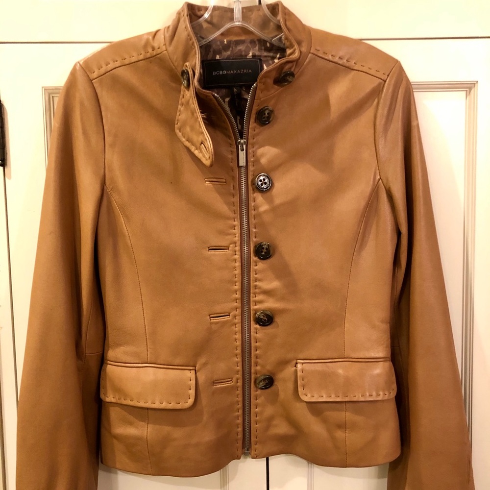 BCBG 100% leather jacket
